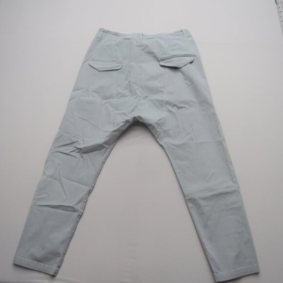 Nili Lotan Paris Pants in Steel Blue Drop Crotch Baggy Trousers 6 - Picture 4 of 12